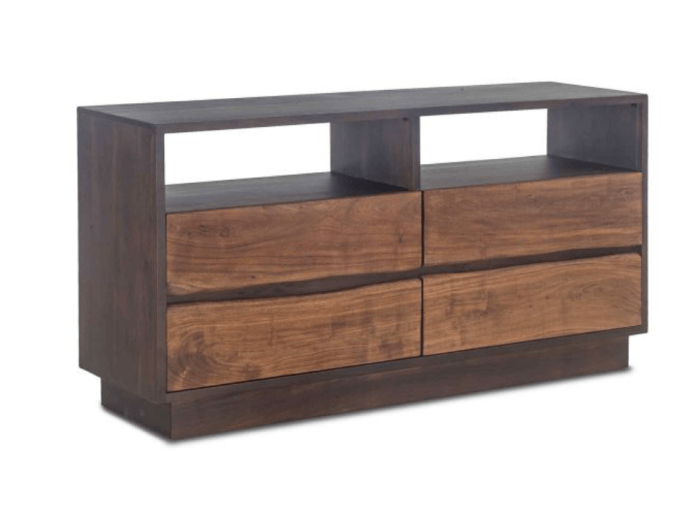 San Marino 64" Dresser in Raw Walnut and Ebony